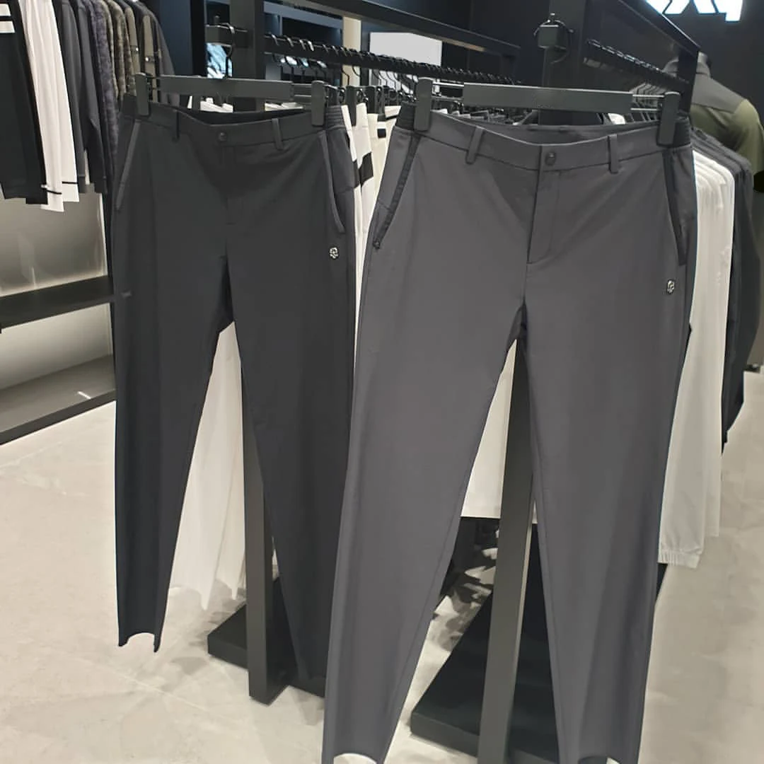 

New spring autumn golf long pants for men men's golf trousers stretch slim fit straight limited design skull fashion golf pants