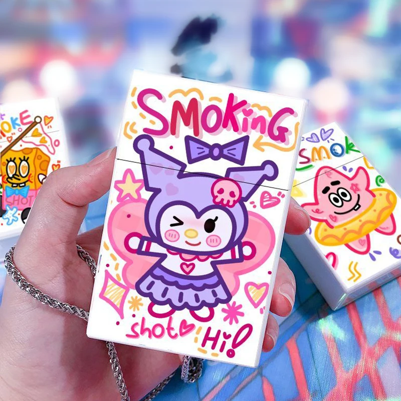 

Cigarette Cases Plastic Cute Cartoon Flip Type Cigarette Box Personality Creative Gifts Portable Smoking Accessories For Smokers