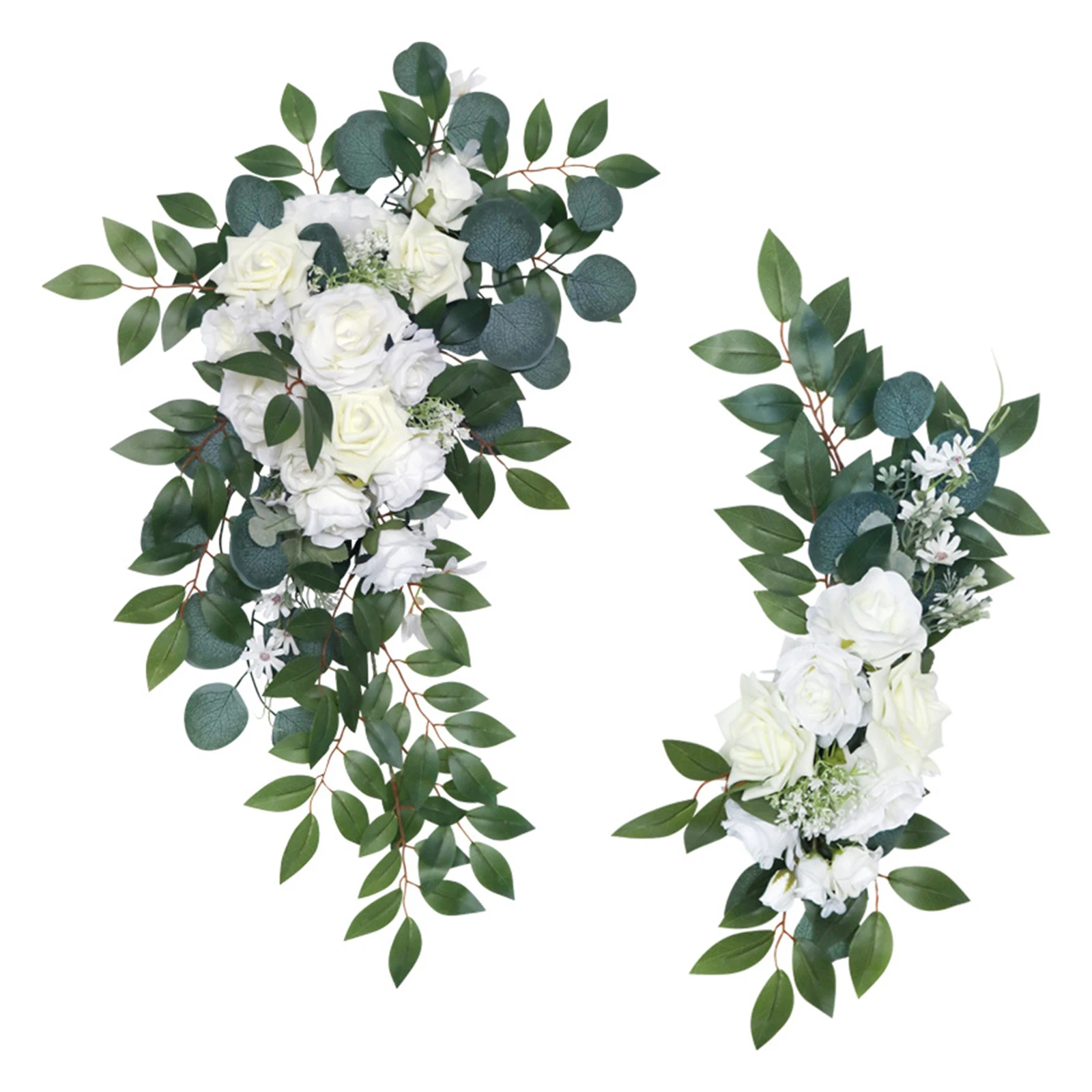 

Artificial Flower Lintel Wreaths Wedding Background Arch Welcome Area Decoration Wall Hanging Silk Flowers Party Venue Layout