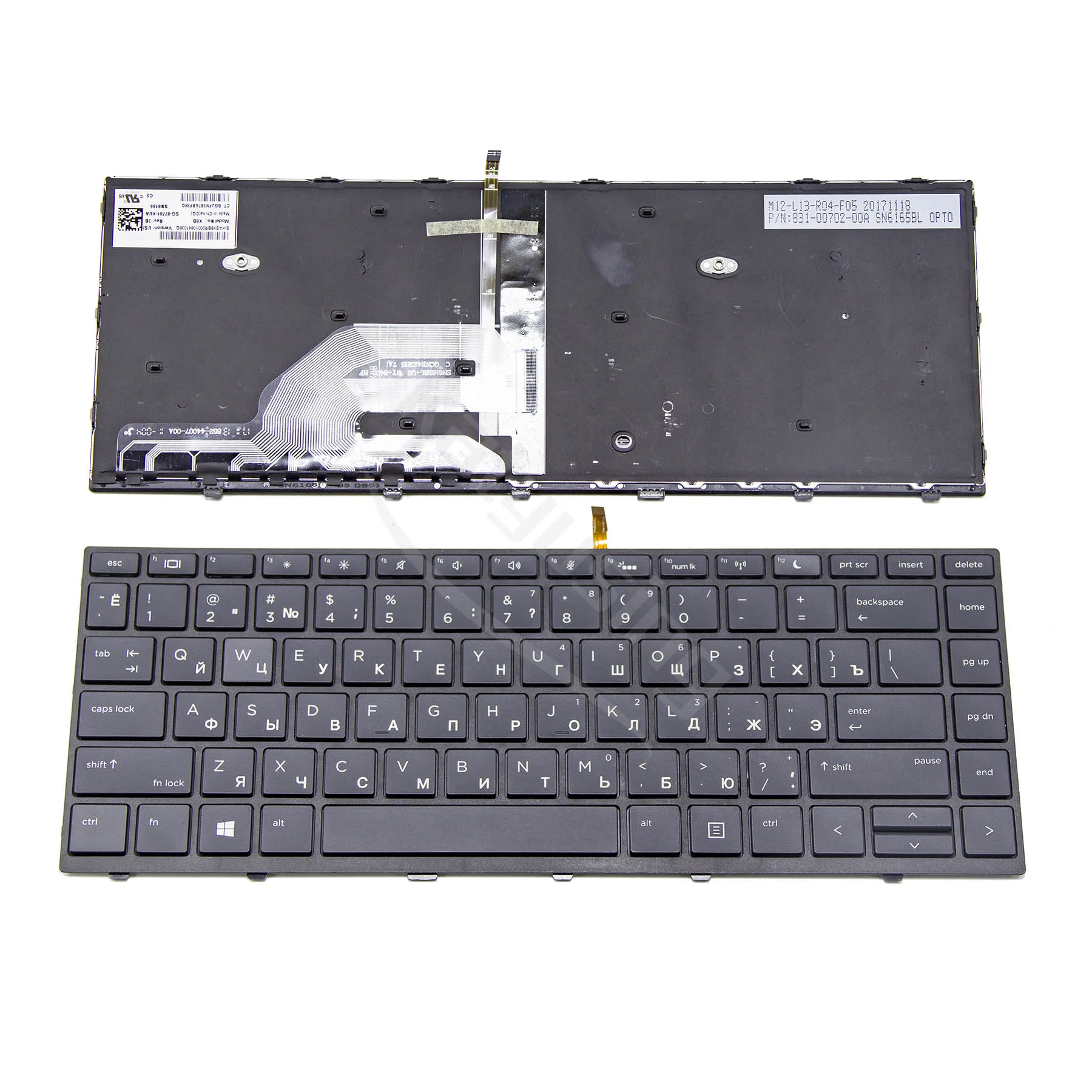 Русская клавиатура для ноутбука HP Probook 430 G5 440 445 zhan 66 Pro G1 SG-87710-XAA X8B с подсветкой -