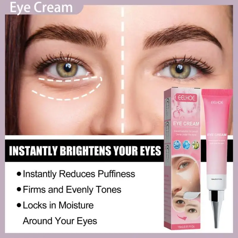 

Hyaluronic Acid Anti-Wrinkle Eye Cream Fades Fine Lines Anti Dark Circles Remove Eye Bags Puffiness Anti-Aging Firmness Eye Care