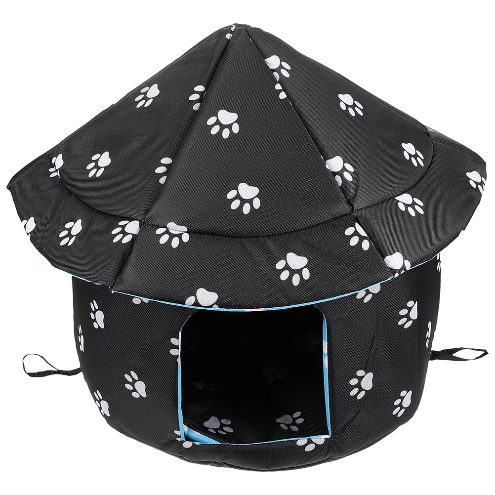 

Pet House Bed Warm Sleeping Half Closed Nest Semi-enclosed Cat Water Proof Weatherproof Cozy Cushion Outdoor Shelter