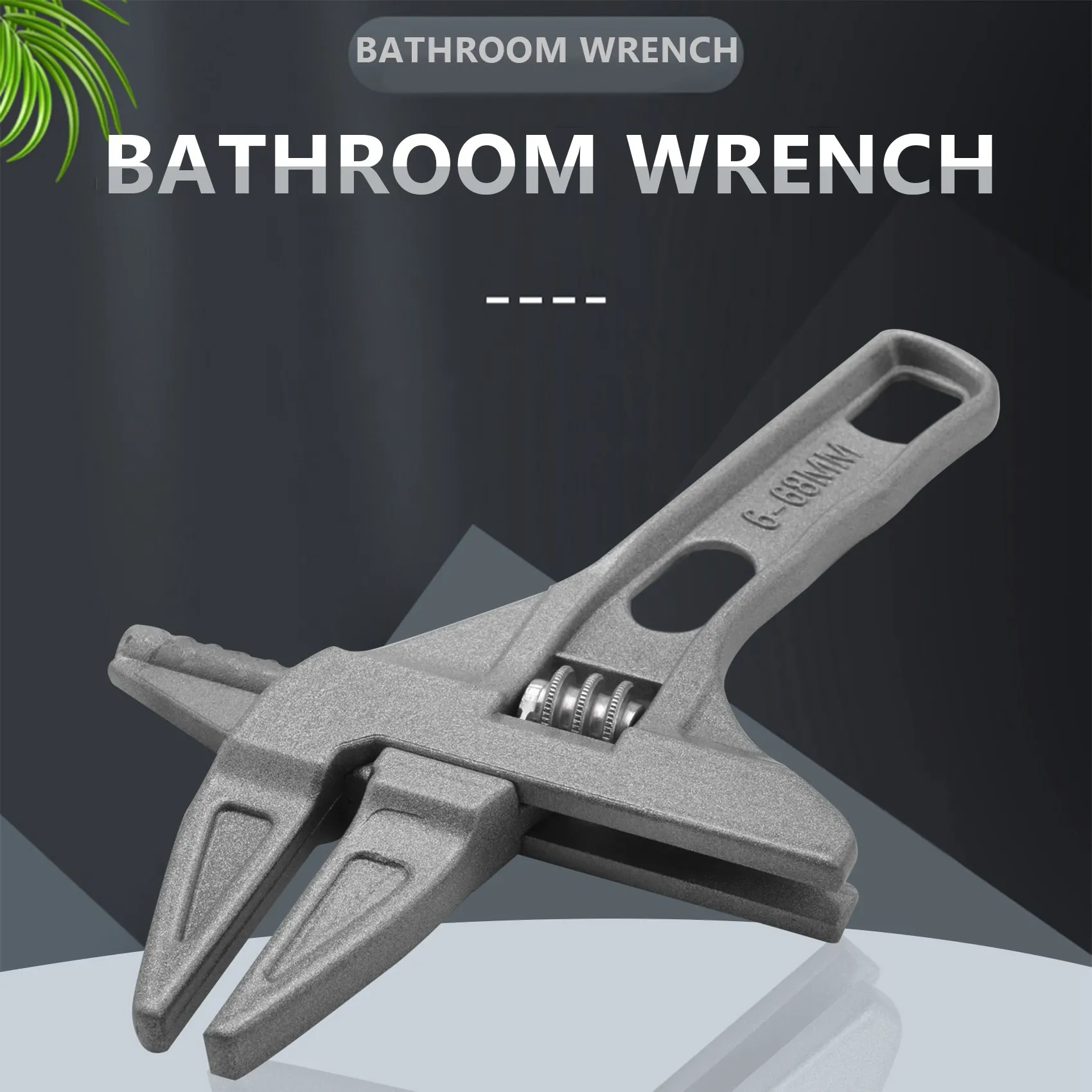 Разводные ключи Широкий ключ 6-68 мм Ключ для ванной комнаты Ручные инструменты