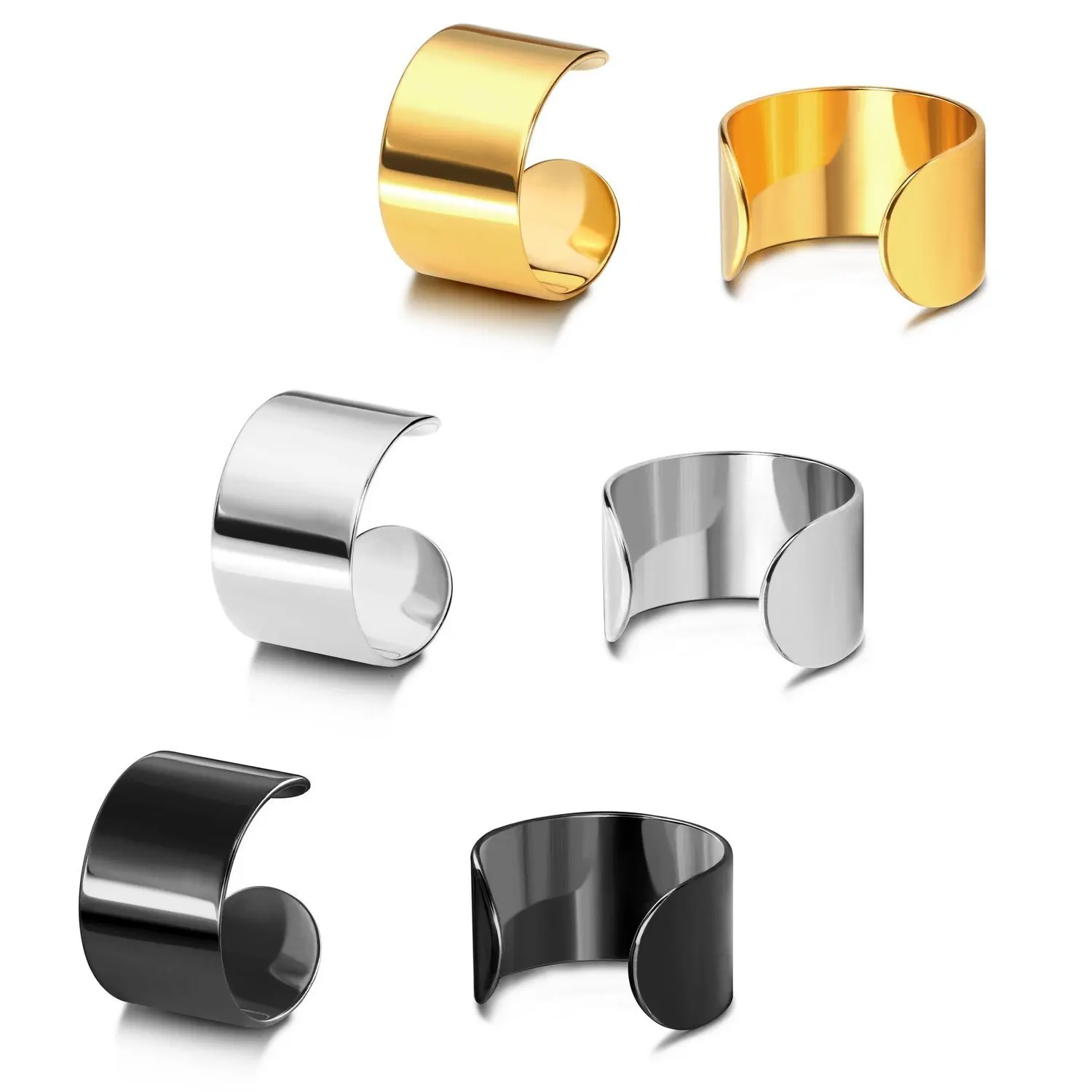 

3 пары, регулируемые серьги-Клипсы из нержавеющей стали