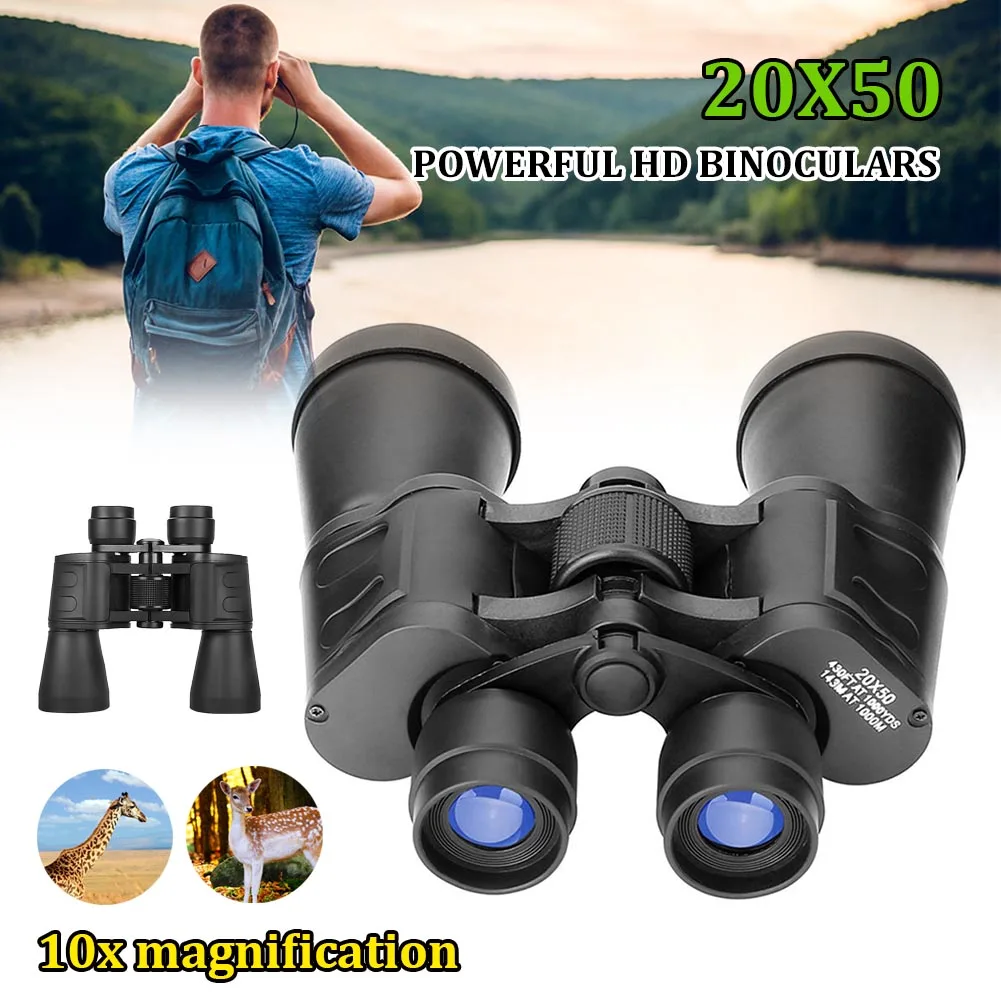 

20x50 High Magnification Binoculars Low Light Night Vision Powerful Binoculars Outdoor Hunting Camping Bird Watching Telescope