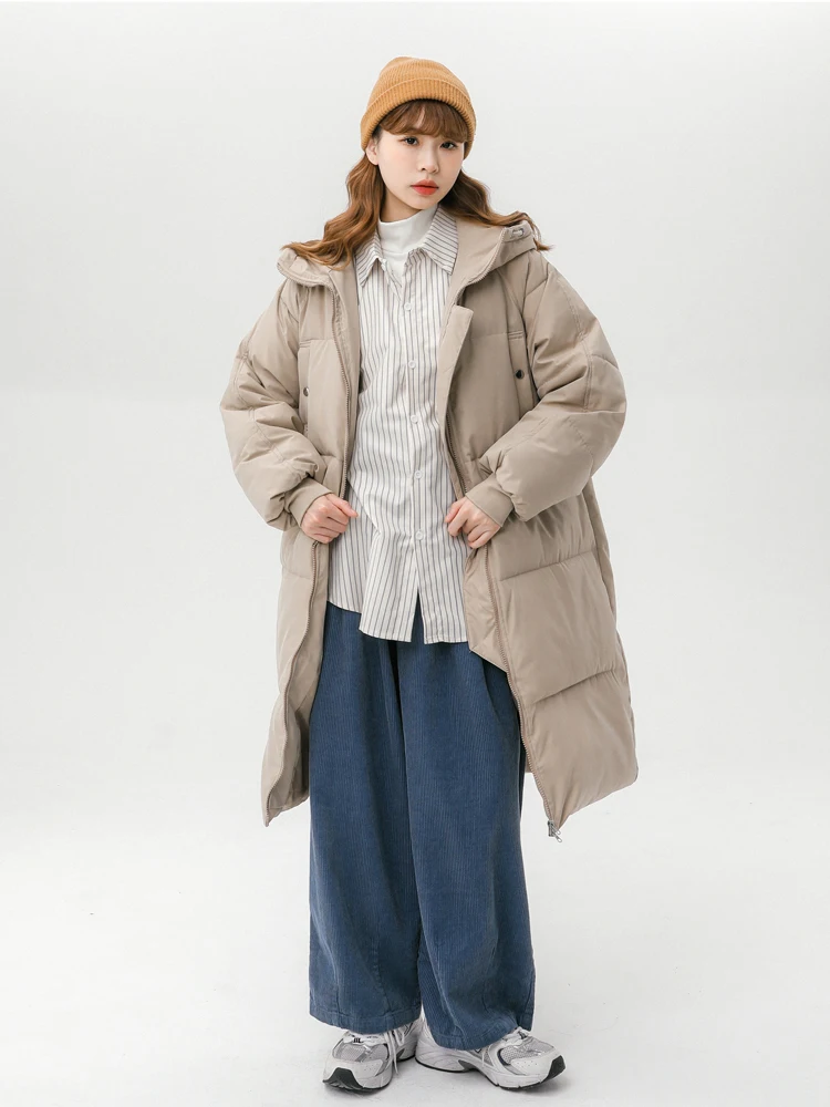 

Korean design streetwear Women cptton padded overcoats loose comfortable Long puffer jackets casacos de inverno feminino