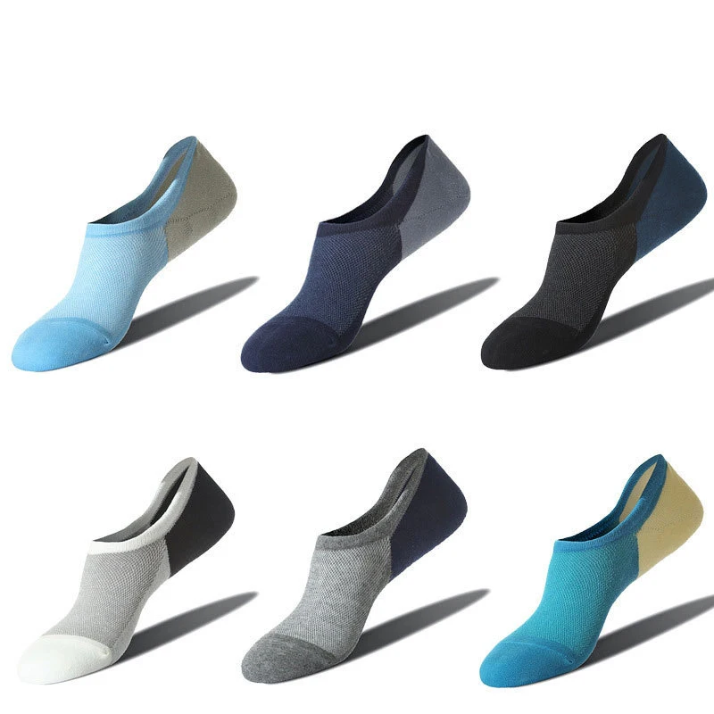 3 pairs needle shipment stockings male summer breathable mesh silica antiskid invisible socks meias masculina Sports Socks