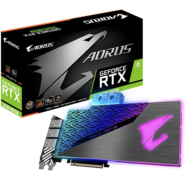 

Видеокарта Dcloud GIGABYTE AORUS GeForce RTX 2080 Super WATERFORCE WB 8G с видеокартой