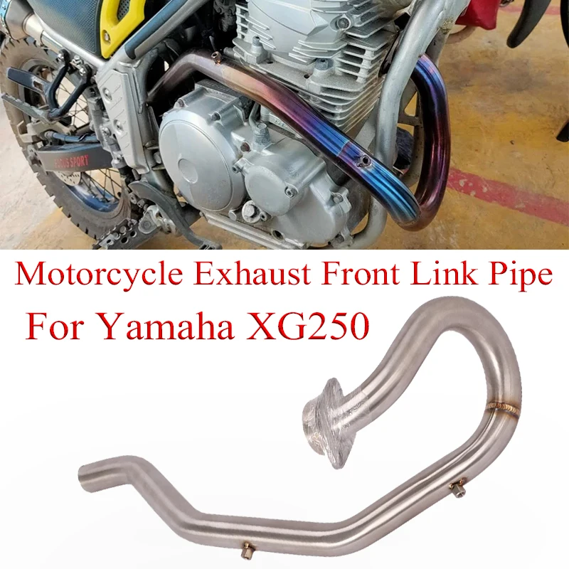 

Motorcycle Exhaust Front Link Pipe Slip On For Yamaha TRICKER XG250 Moto Escape Stainless Steel Full System Original Interface