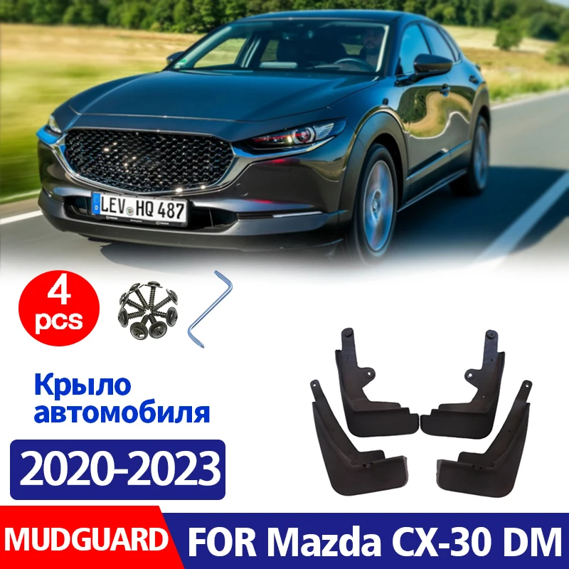 

Front Rear 4pcs FOR Mazda CX-30 CX30 DM 2020-2023 Mudguard Fender Mud Flap Guards Splash Mudflaps Car Accessories Mudguards