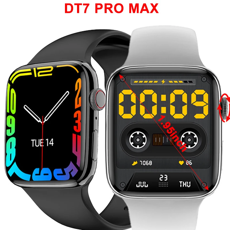 

Смарт-часы DT7 Pro Max мужские из нержавеющей стали, 1,95 дюйма, HD, NFC
