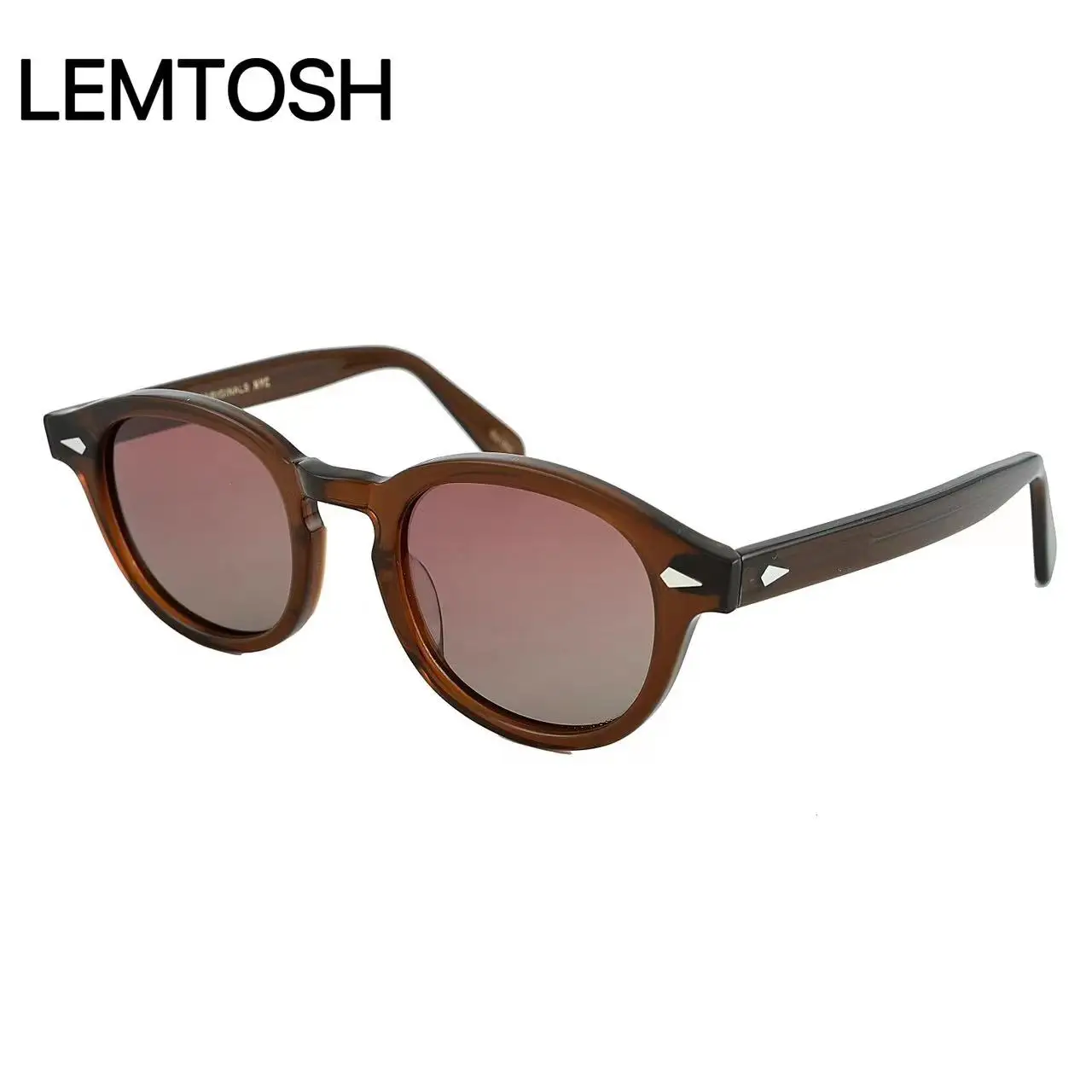 

Authentic MOSCOT LEMTOSH Johnny Depp Brown Frame Men Women Sun Glasses Retro Classic Fashion Male Couple Eyewear With Case