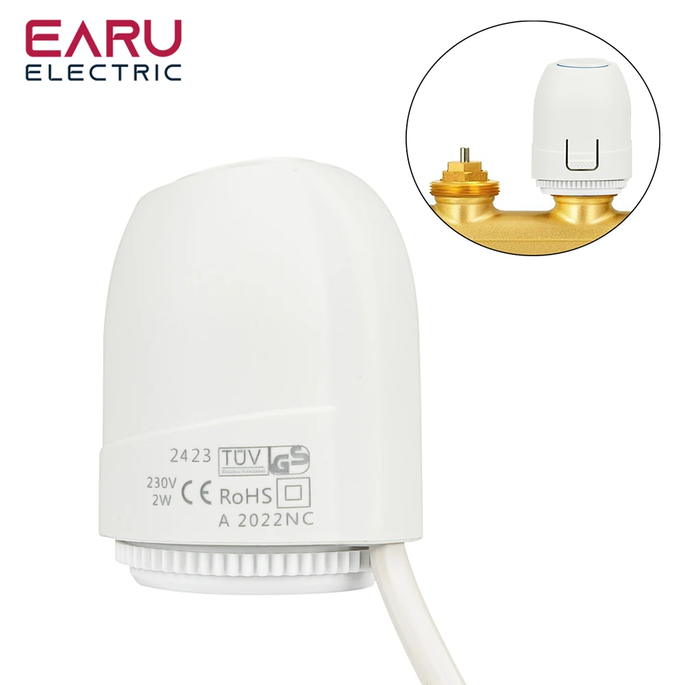 1/5/10 шт. клапан для подогрева пола NC AC 230 В M30 * 1,5 мм TRV электрический тепловой привод коллектор для термостата для подогрева пола