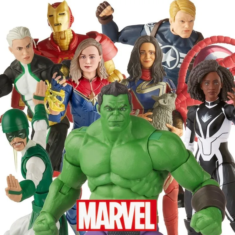 

Marvel Legends Captain Ms Action Figure Boy Photon Karnak Iron Man Commander Rogers Awesome Hulk Wave 6 Figurine Birthday Toy