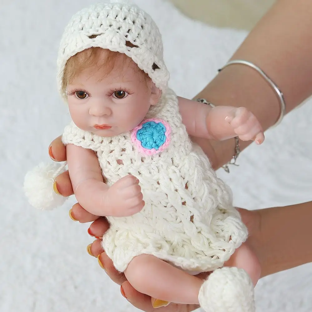 

10" Micro Preemie Full Body Silicone Baby Doll 26cm Lifelike Mini Bebe Reborn Doll Girl Surprice Children Anti-Stress Toys