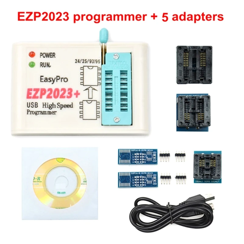 

EZP2023 High-Speed SPI FLASH Programmer EZP2023 Parts Kit Support 24/25/93/95 EEPROM Bios 25T80 Burning Offline Copy