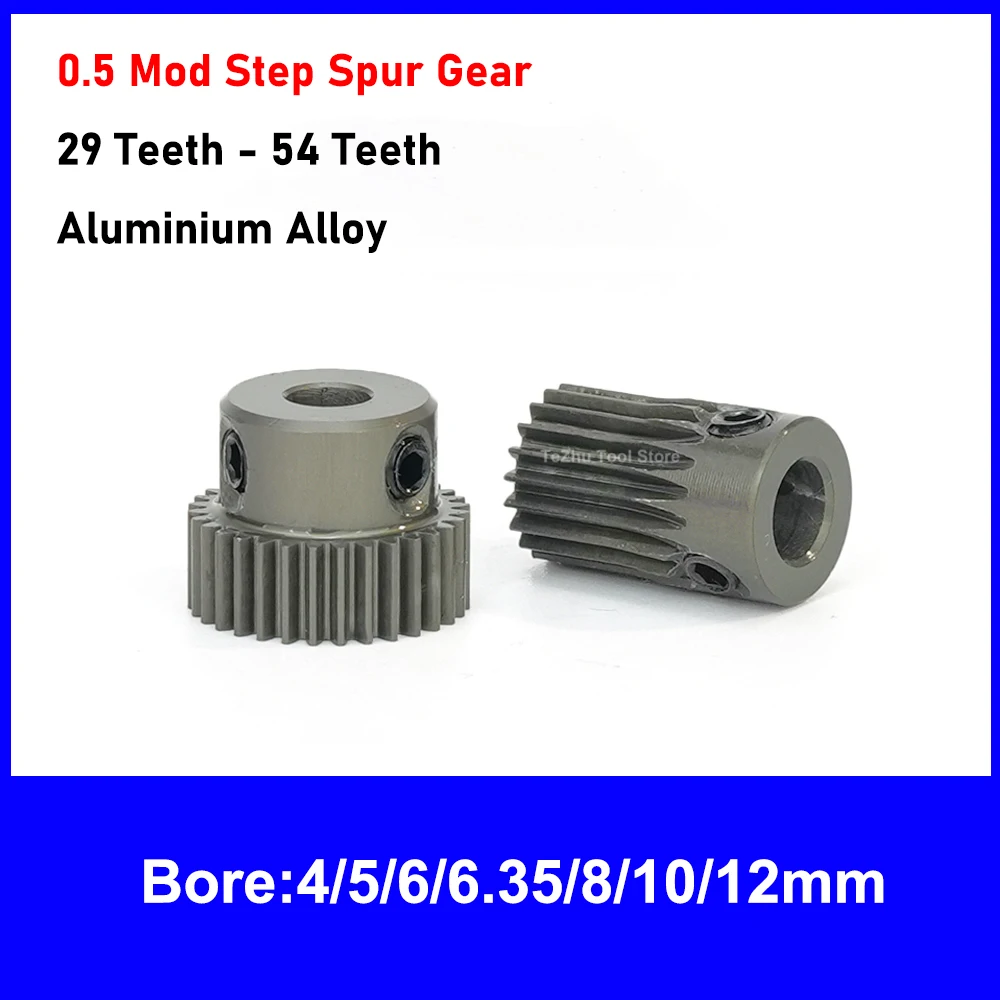 

1 шт. 0,5 M 29 T-54 T зубчатая шестерня из алюминиевого сплава 0,5 Mod 29 зубьев-54 зубьев металлическая ступенчатая выпуклая шестерня с отверстием 4/5/6/6.35/8/10/12 мм