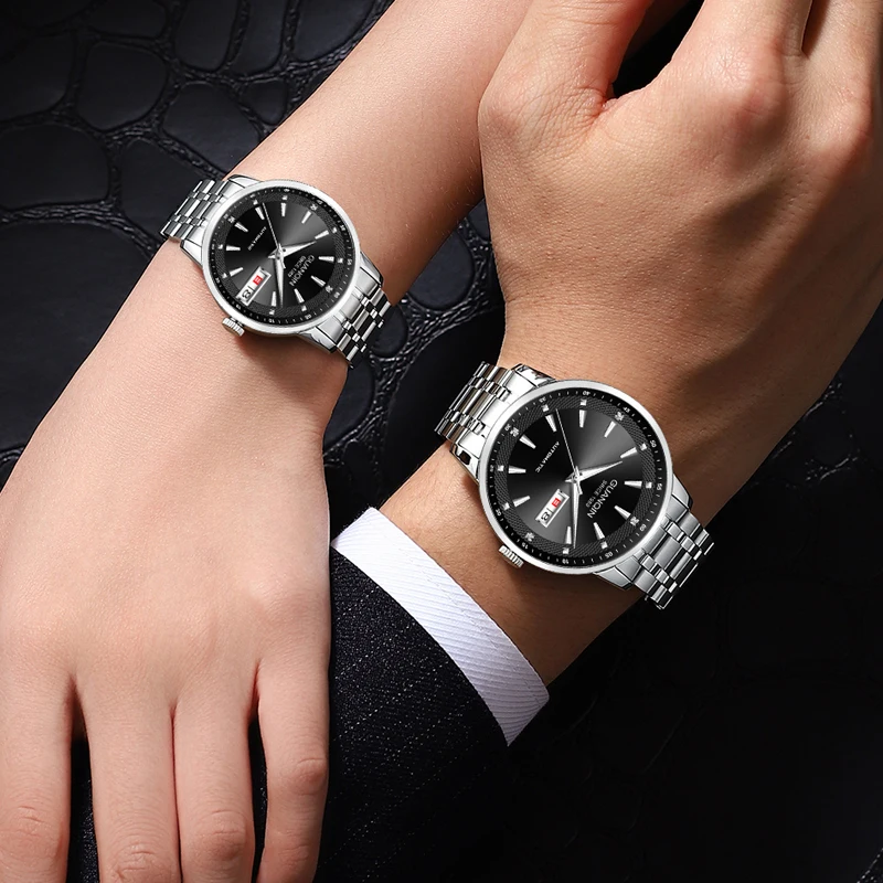 Guanqin tungsten steel watch couple's fully automatic mechanical men's waterproof fashion business trend