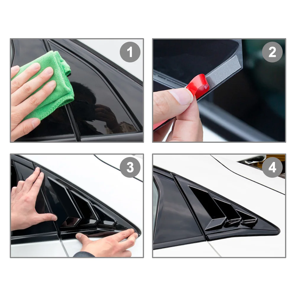 1 пара автомобильных задних боковых вентиляционных окон жалюзи декоративные