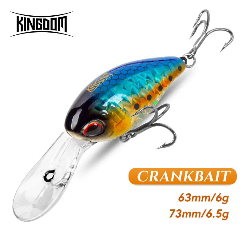 

KINGDOM 6g 6.5g Floating Crankbait Wobblers Minnow Jerkbait Artificial Hardbait for Trout Bass Perch Pike Fishing Tackle lures