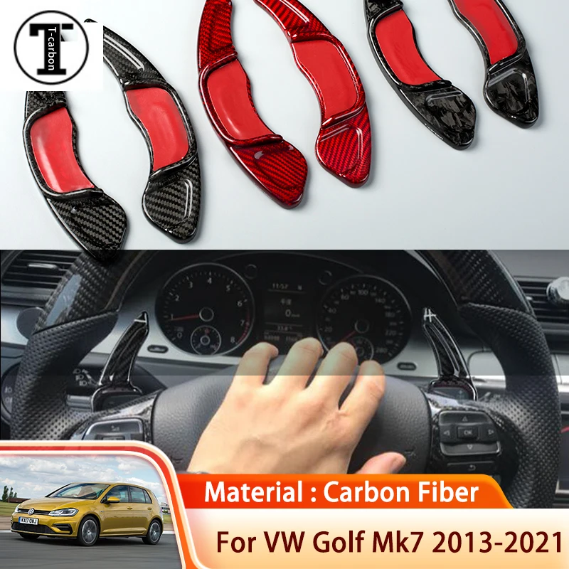 

Автомобильный рычаг переключения передач на руль для Volkswagen Golf 7 MK7 GTI 2013 ~ 2021 DSG, рычаг переключения передач из углеродного волокна, удлинитель переключения передач 2019 2020