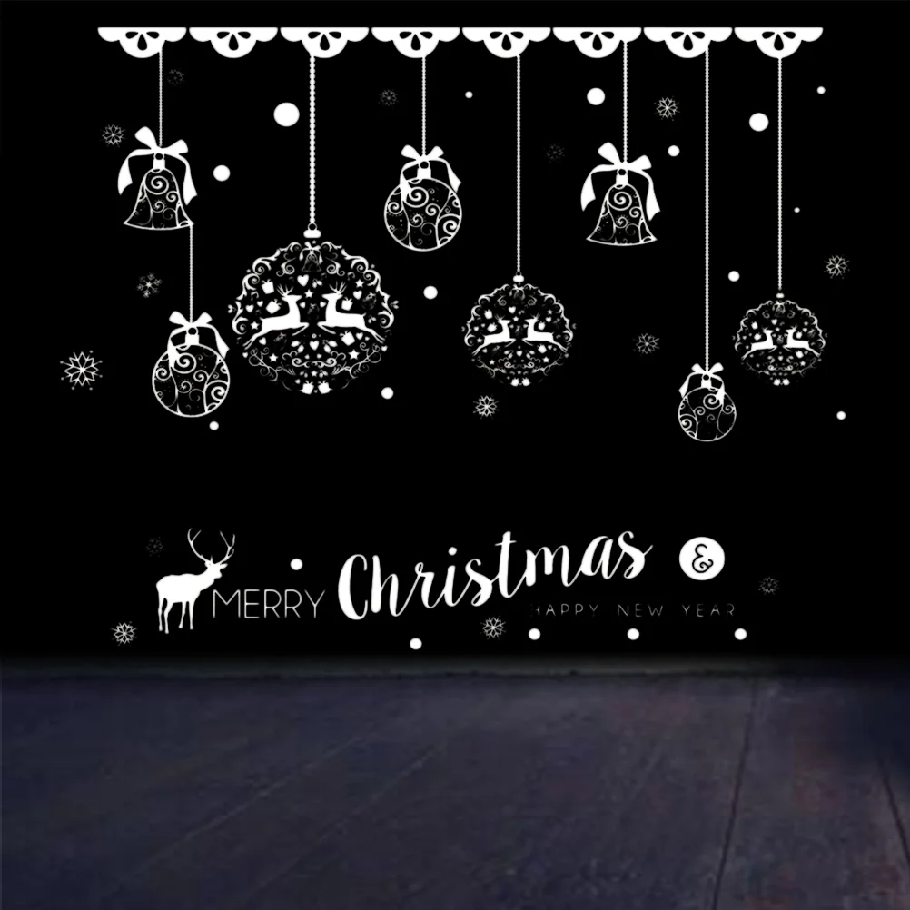 

Christmas Wall Sticker Window Clings Removable Stickers Snowflake Door Pvc Decal