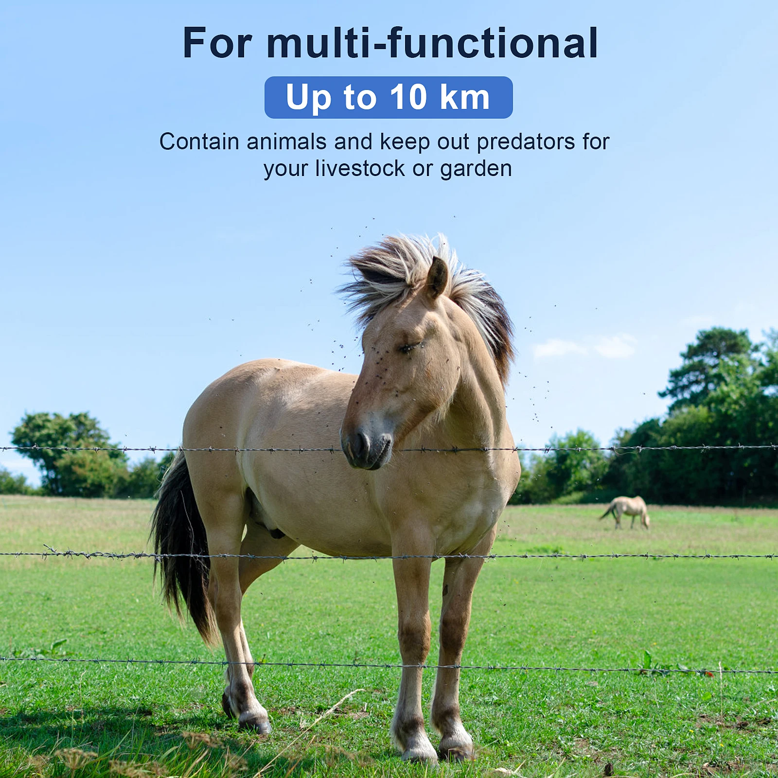Электрический забор 10 км для сельскохозяйственных животных электронный