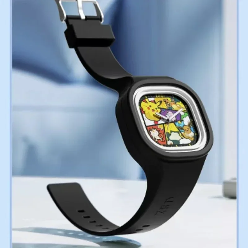 Часы с изображением Покемона Пикачу модные часы рисунком для девочек милые аниме