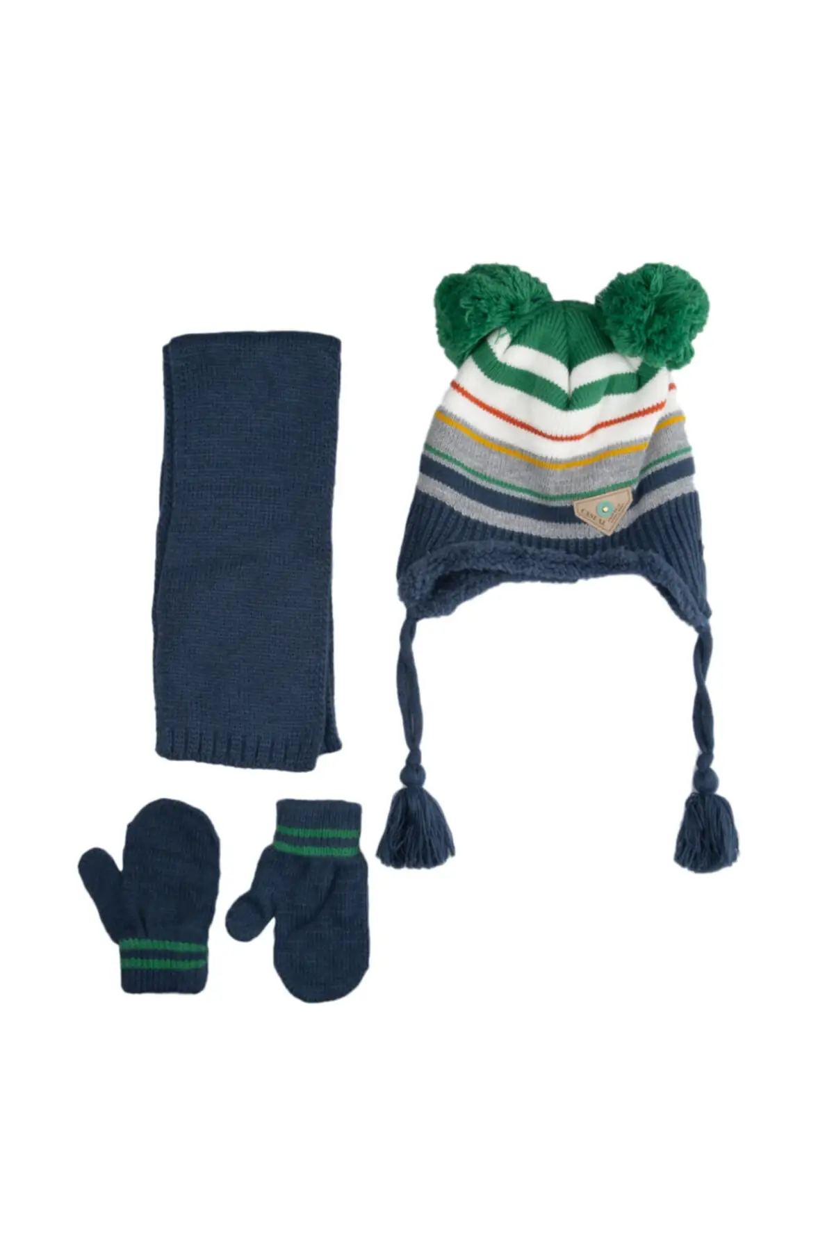 

Шарф, шапка и перчатки, 1 4 лет, 3 шт. Team Male K2160 08 темно-синий