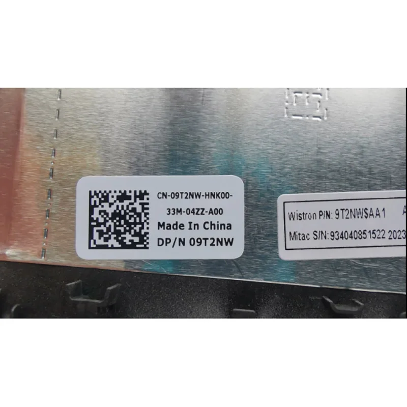 09T2NW 9T2NW Серебристая брендовая новая Оригинальная задняя крышка для ноутбука Dell