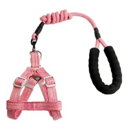 fashion pet leash harness strong dog leash with comfortable padded heavy duty training durable nylon rope dog harness leashes