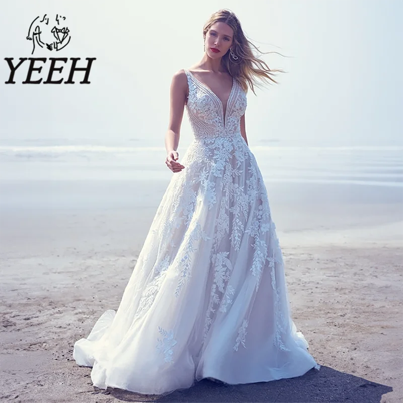 

Женское свадебное платье с V-образным вырезом и V-образным вырезом