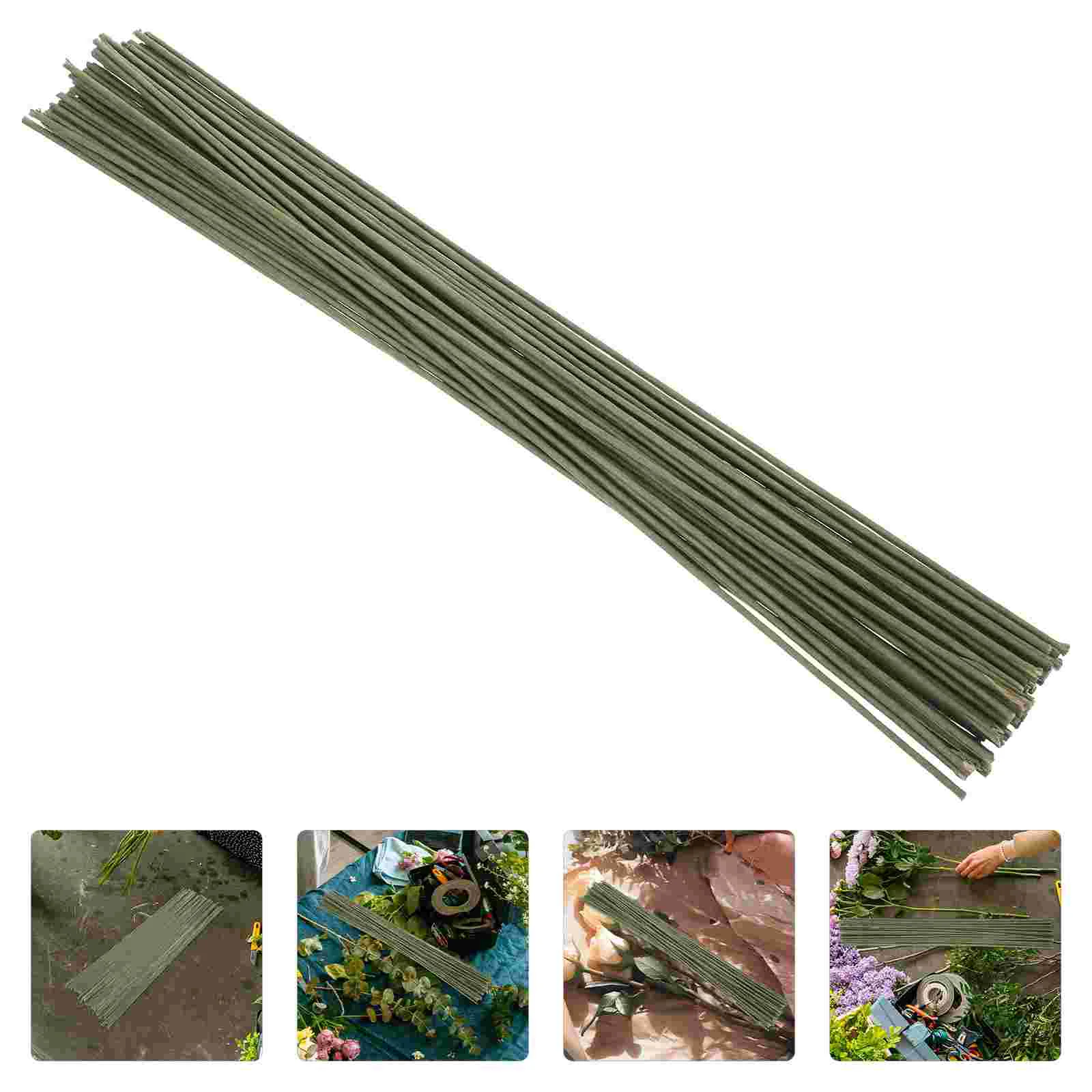 

Flower Stem Wire Rod Floral Supportpicks Stems Artificial Flowers Decorative Iron Weddingkit Diy