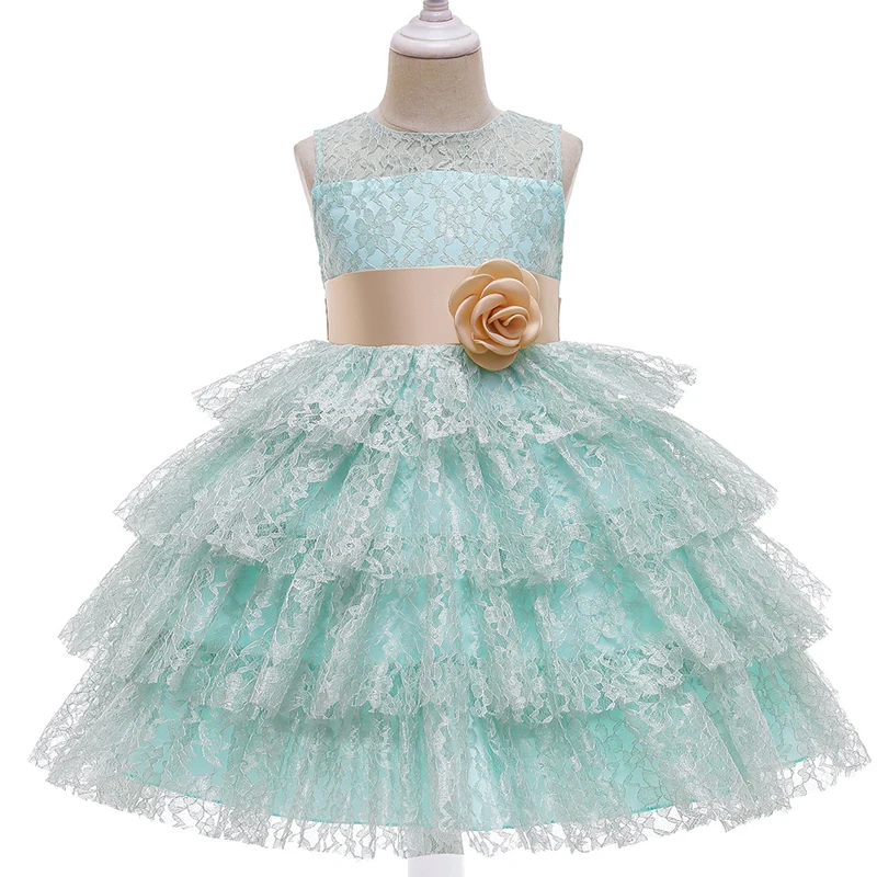 

Easter Costume 2022 Summer New Children Dresses Lace Embroidered Kids PuffySkirt Dress For Girls Princess Dresses 4-10 Years Old