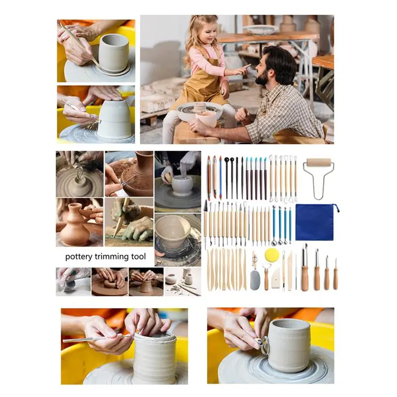 Набор инструментов для глиняной керамики начинающих. Профессиональное