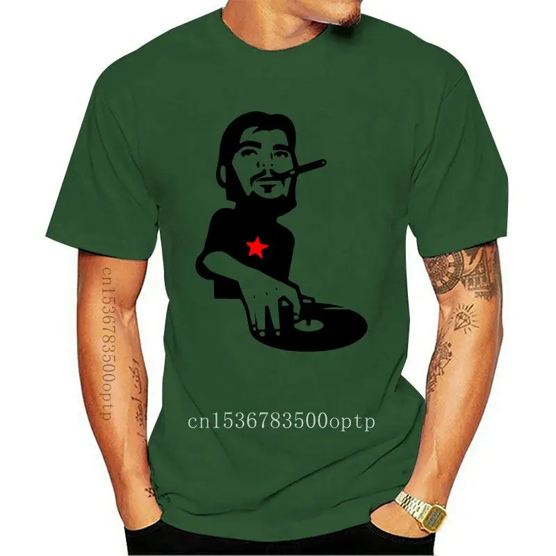 

Camiseta de verano de manga corta con cuello redondo, camisa de Dj Guevara, camisa de fumar Che Red Star Deejay, vinilo de la vi