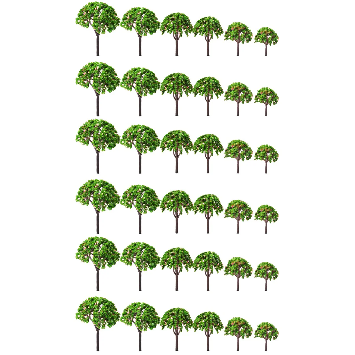 

Trees Tree Landscape Model Miniature Scenery Diorama Micro Diy Models Ornament Table Sand Flower Decoration Green Train Bushes