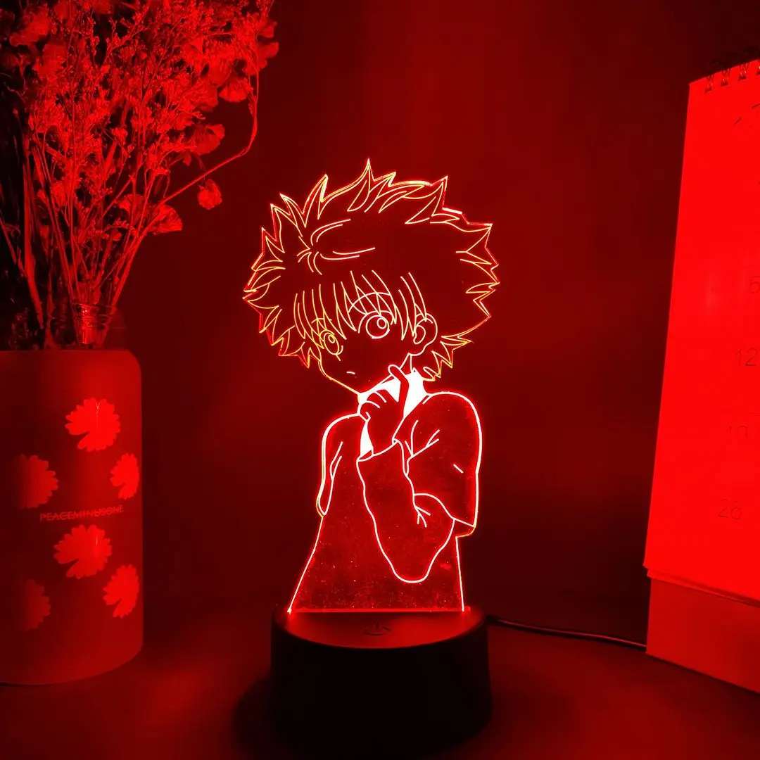 

Ночная лампа 3d в стиле аниме Hunter X Hunter для детей, декор для детской спальни, ночник, Прямая поставка, манга, подарок Hunter X Hunter, ночная лампа