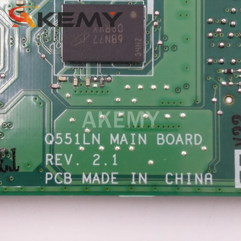 Материнская плата Akemy Q551LN материнская для Asus Q551L Q551LB testi7-4510U 4 ГБ/RAM GT840M/2G |