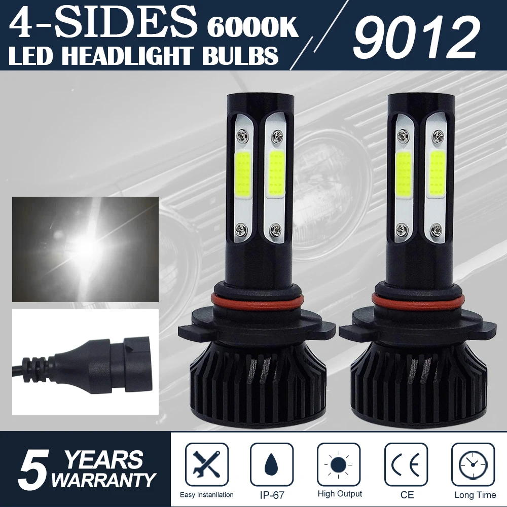 

h7 led 9012 HIR2 H1 LED lampada HB2 9003 H4 LED headlight 9005 9006 HB4 HB3 H11 fog light car Bulb 6000K White lampe led