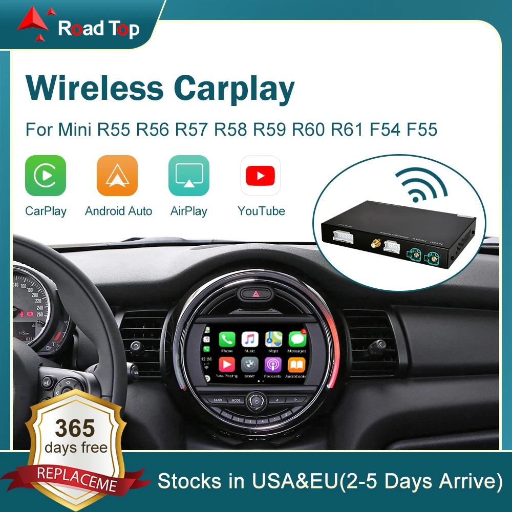 Wireless CarPlay Android Auto for Mini R55 R56 R57 R58 R59 R60 R61 F54 F55 Clubman Countryman Hardtop Cooper John Cooper Works