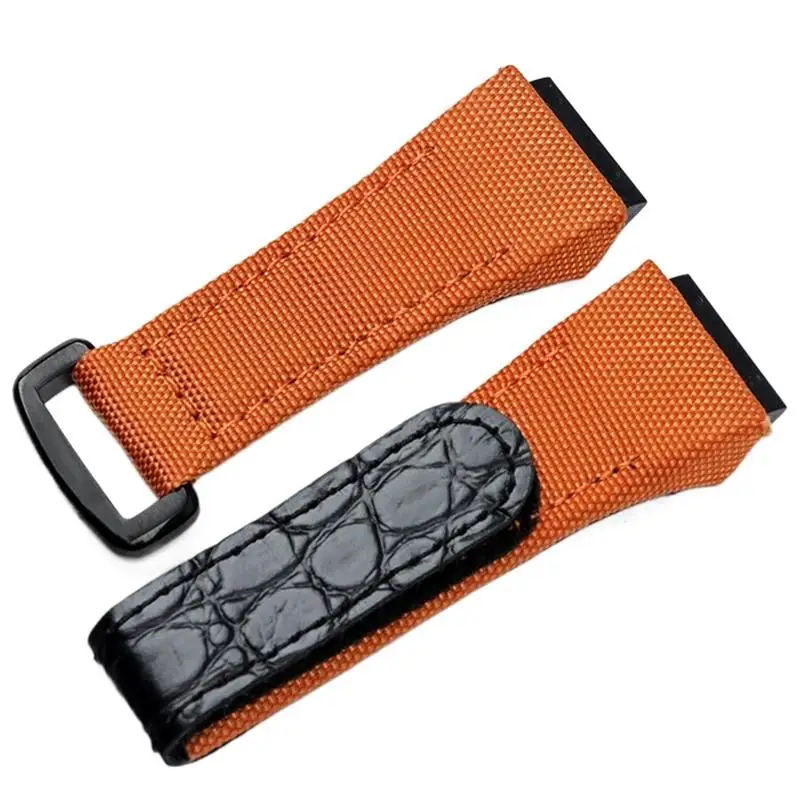 Мужской нейлоновый тканевый ремешок BEFIA 25 мм с кожаным ремешком для часов Ричард