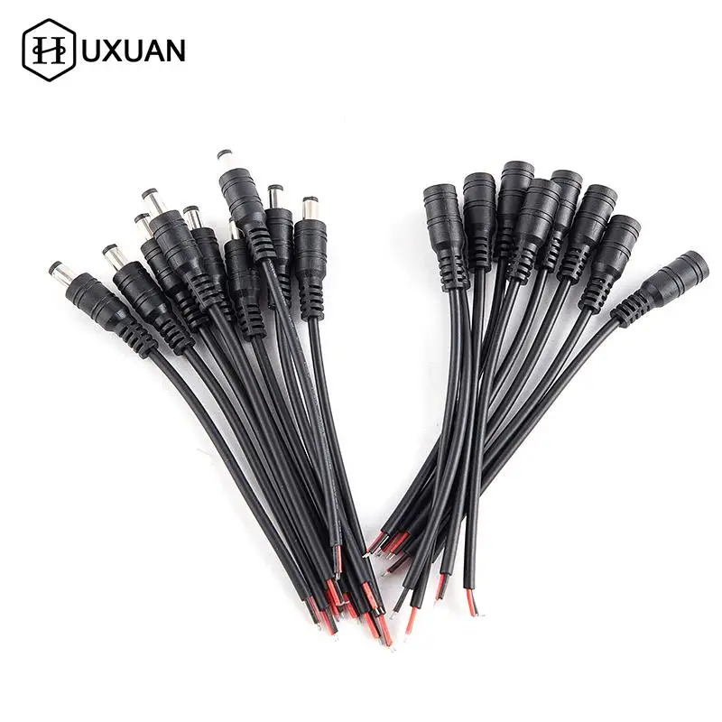 

10 шт., удлинитель для светодиодной ленты, 5,5x2,1 мм