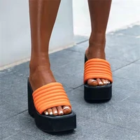 wedge slippers women shoes 2022 summer peep toe sandals fashion platform slippers outdoor casual flip flops sandalias de mujer