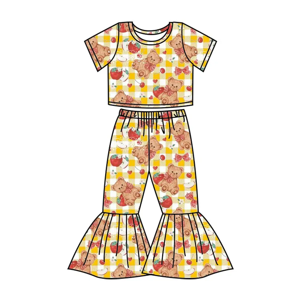 Комплект одежды для маленьких девочек в западном стиле модный бутик из ткани с