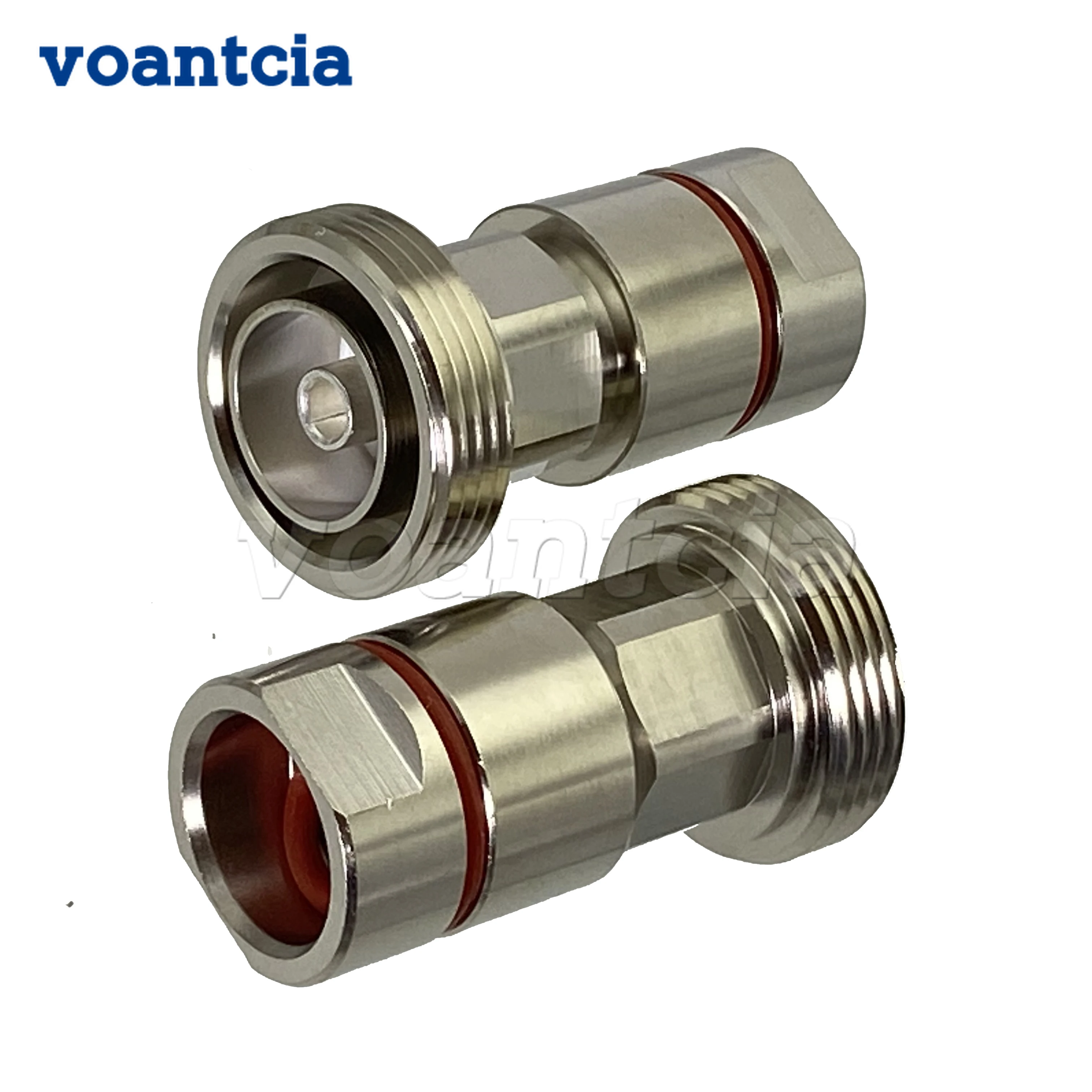 

1pcs Connector Adapter 7/16 L29 DIN Female Jack Clamp 1/2" Corrugated Cooper RF Coaxial Converter Straight New Brass