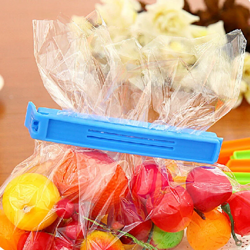 

1/5Pcs 11cm Portable Color Bag Clips Food Snack Tea Sugar Seal Storage Moisture-proof Clip Plastic for Home Kitchen Sealing New