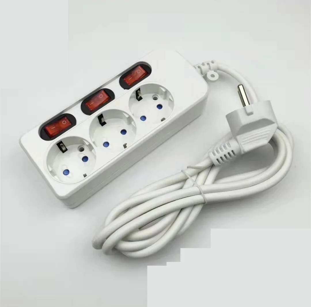 Удлинитель питания 10/16 А с защитой от перегрузки адаптер для штепсельной вилки
