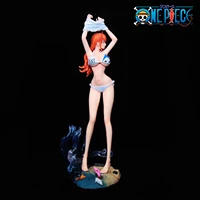 one piece nami swimsuit luminous beach 35cmpvc anime figure toys for boy holiday gift free shipping items kinder surprise toys