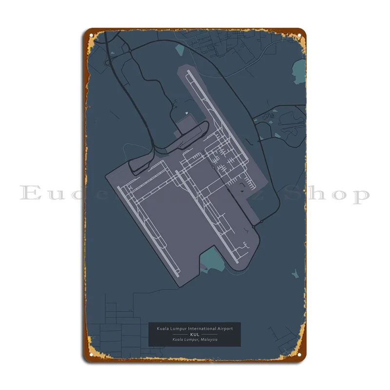 Металлический плакат в аэропорту Куала-лупура, кухонная печать, кинотеатр, создание фотографий